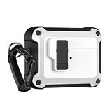 Estuche Armour Pro para Airpods 4 con mosquetón - blanco