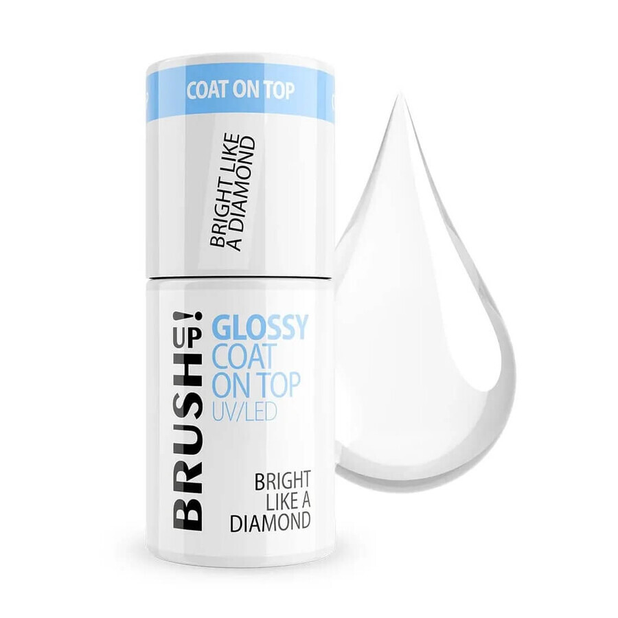 BrushUp! Glossy Coat On Top Glossy hybrid top Bright Like A Diamond, 5 g