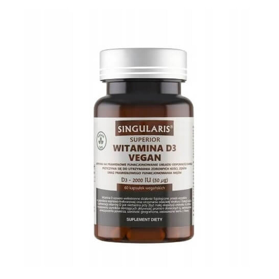 Singularis Superior Vitamin D3 2000 IU Vegan, 60 Kapseln