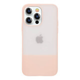 Kingxbar Plain Series case cover for iPhone 13 Pro Max silicone case pink