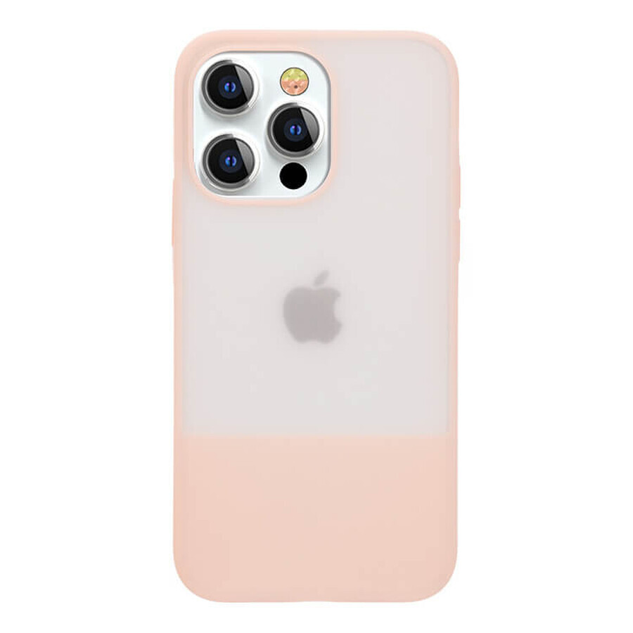 Kingxbar Plain Series caz capac pentru iPhone 13 Pro Max caz de silicon roz
