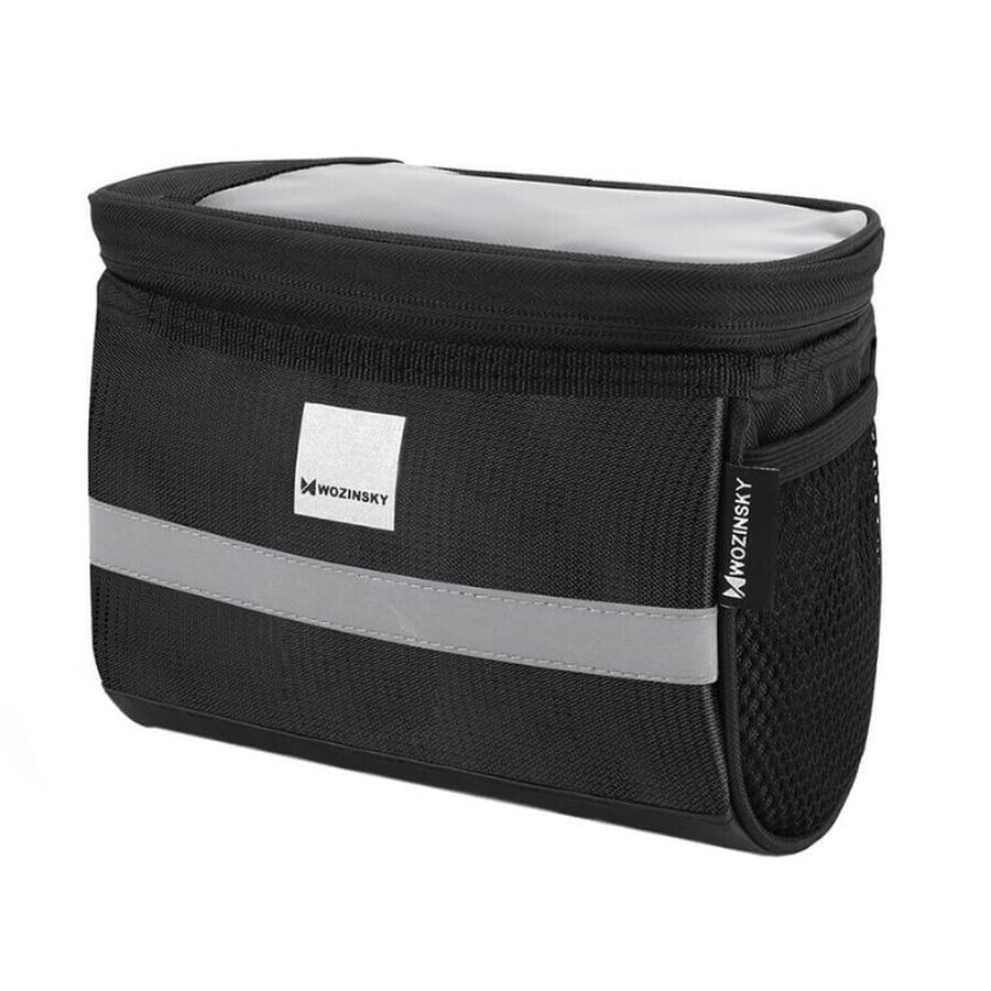 Wozinsky Lenker Fahrradtasche mit Handytasche 2 l schwarz (WBB12BK)