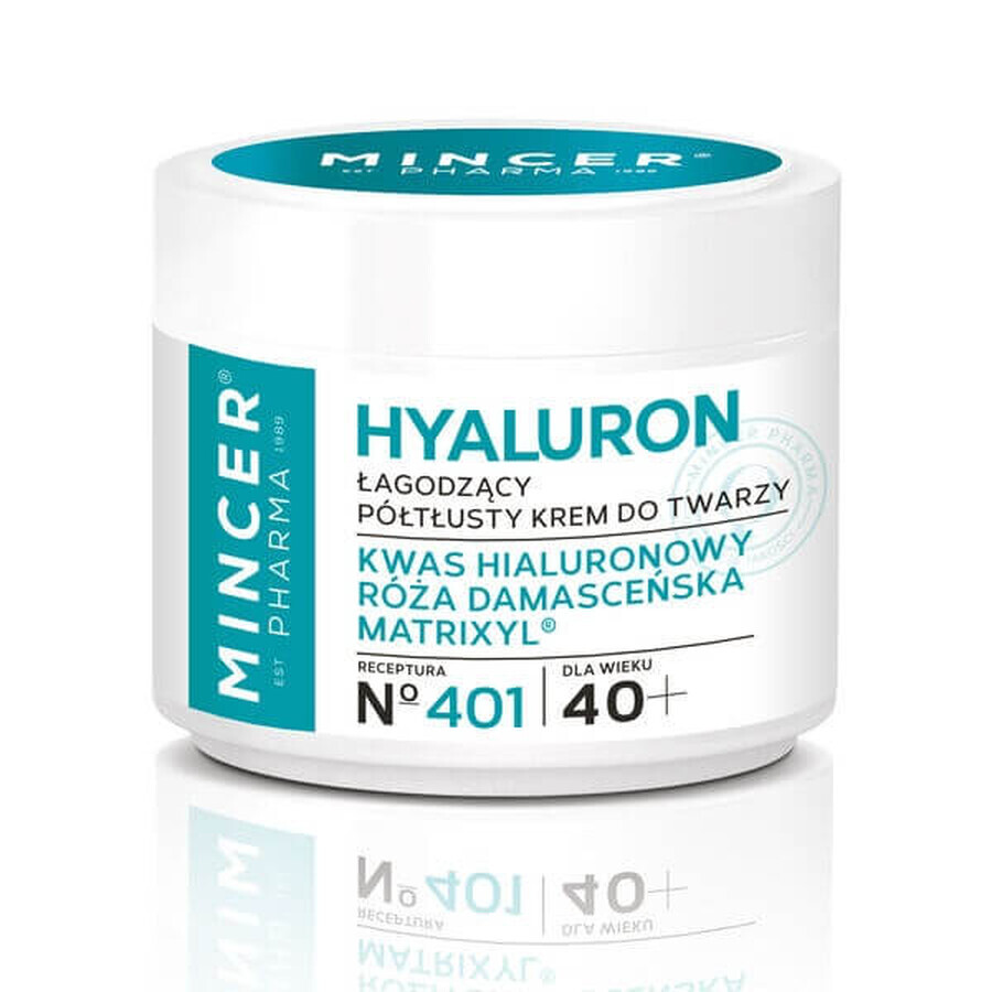 Buy Mincer Pharma Hyaluron Soothing Semi-fat Face Cream No.401, 50 ml Mincer Pharma Hyaluron Soothing Semi-fat Face Cream No.401, 50 ml