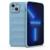Magic Shield Case pour iPhone 14 Plus étui blindé flexible bleu clair