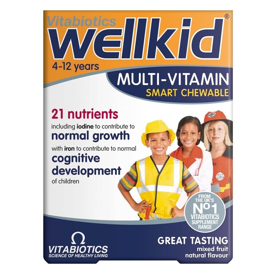 Vitabiotics Wellkid Multi-Vitamin, 30 chewable tablets