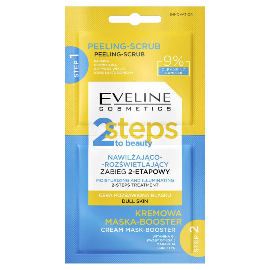 Eveline Cosmetics 2 Steps to Beauty Soin hydratant et illuminant en 2 étapes, 2x4 ml