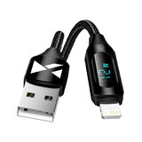Câble USB-A - Lightning Wozinsky WUALC1 avec affichage LED 2.4A 1m - noir