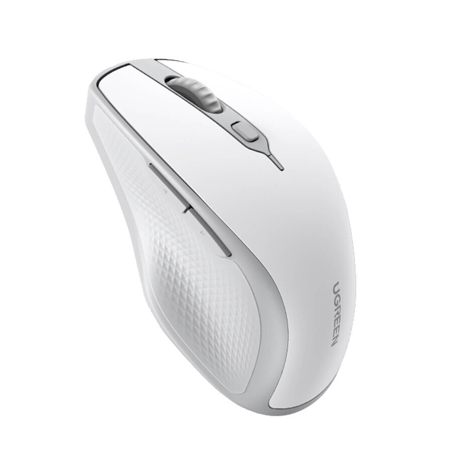 Ugreen MU101 ergonomische Bluetooth-Funkmaus / 2,4 GHz - weiß