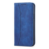 Funda Magnet Fancy para iPhone 13 Pro Max tarjetero tarjetero azul