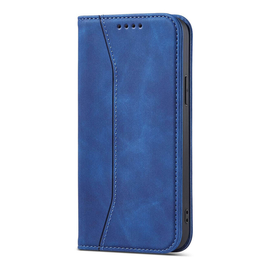 Magnet Fancy Case case for iPhone 13 Pro Max card wallet case card stand blue
