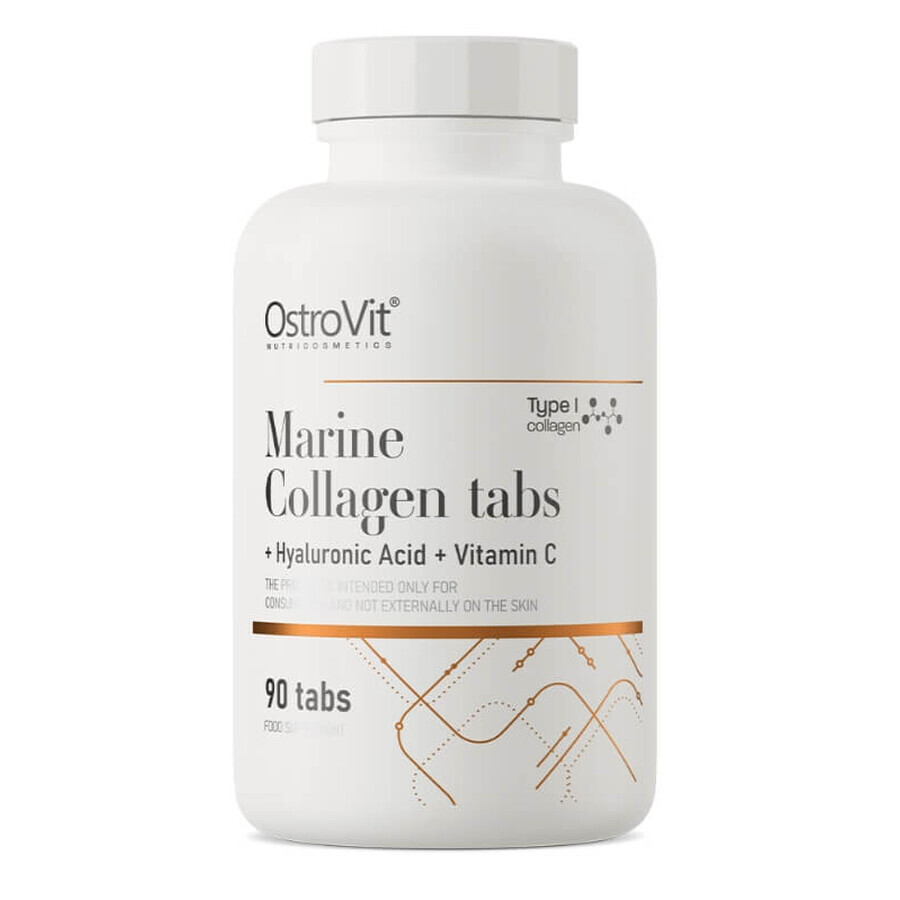 OstroVit Marine Collagen + Hyaluronic Acid + Vitamin C, 90 comprimés