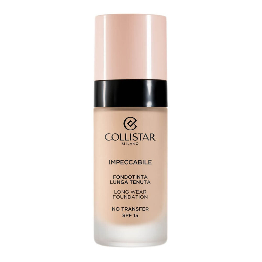 Collistar Impeccabile Long Wear Foundation Long lasting face foundation SPF15 1R, 30 ml.