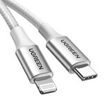 Cavo Ugreen US304 70523 USB-C / Lightning MFi 1m - argento