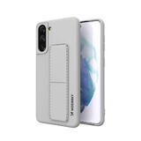 Wozinsky Kickstand Case étui en silicone avec support Samsung Galaxy S21+ 5G gris