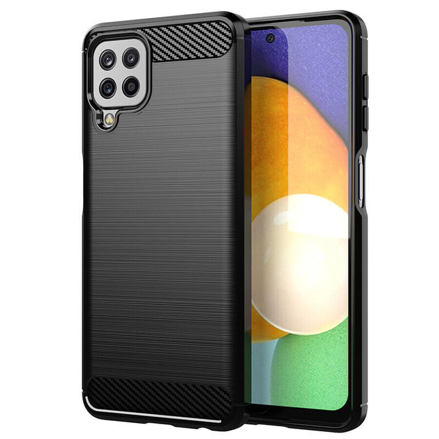 Custodia Carbon Case flessibile Samsung Galaxy A22 4G nero