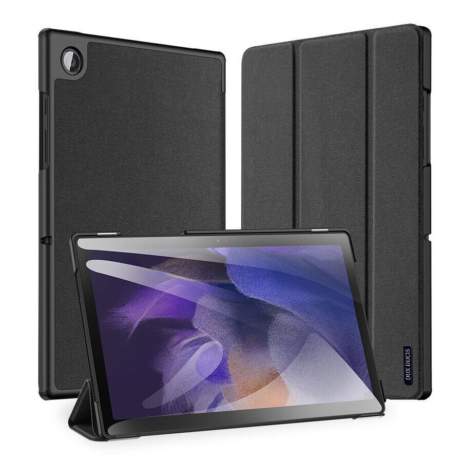DUX DUCIS Domo opvouwbare tablet hoes met Smart Sleep standaard Samsung Galaxy Tab A8 10.5 2021 zwart