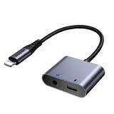 Joyroom SY-L01 Adaptateur DAC 2-en-1 Lightning vers Lightning / 3,5 mm mini jack - noir