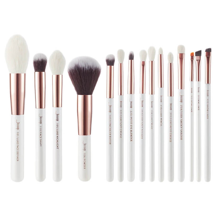 Jessup Individual Makeup Brush Set T222, 15 pieces