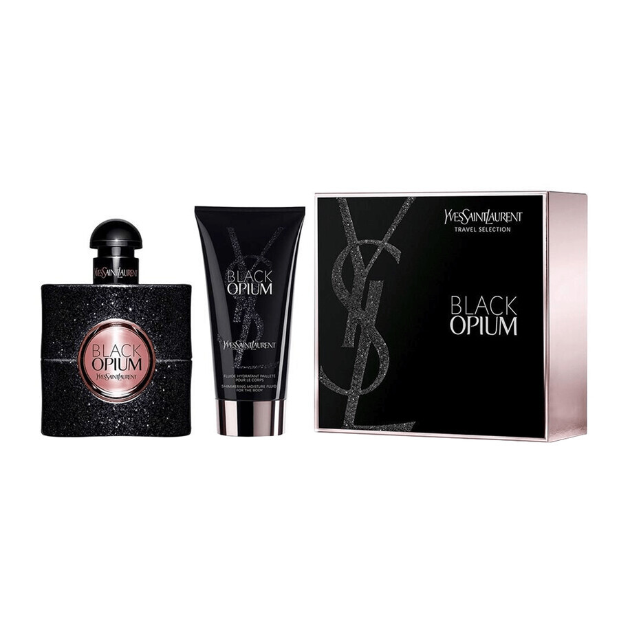 Yves Saint Laurent Black Opium Pour Femme Eau de Parfum, 50 ml + Loción Corporal, 50 ml