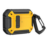Estuche blindado para Airpods 4 con mosquetón - amarillo