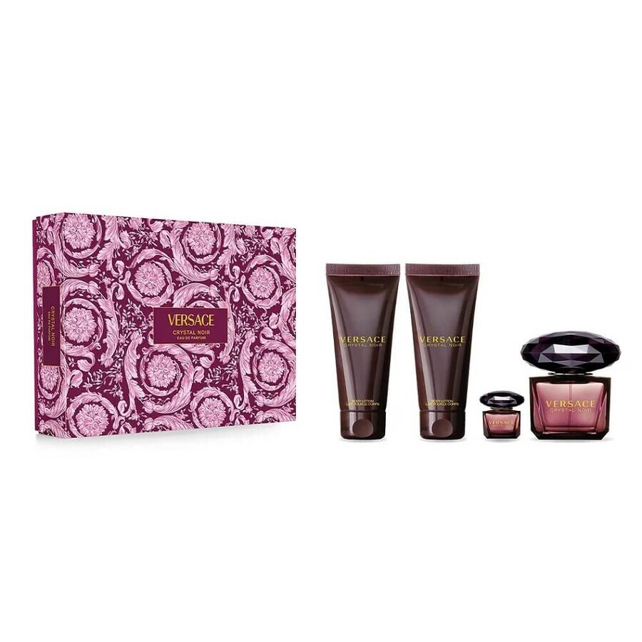 Versace Crystal Noir Set Eau de Parfum, 90 ml + Eau de Parfum, 5 ml + Body Lotion, 100 ml + Shower Gel, 100 ml