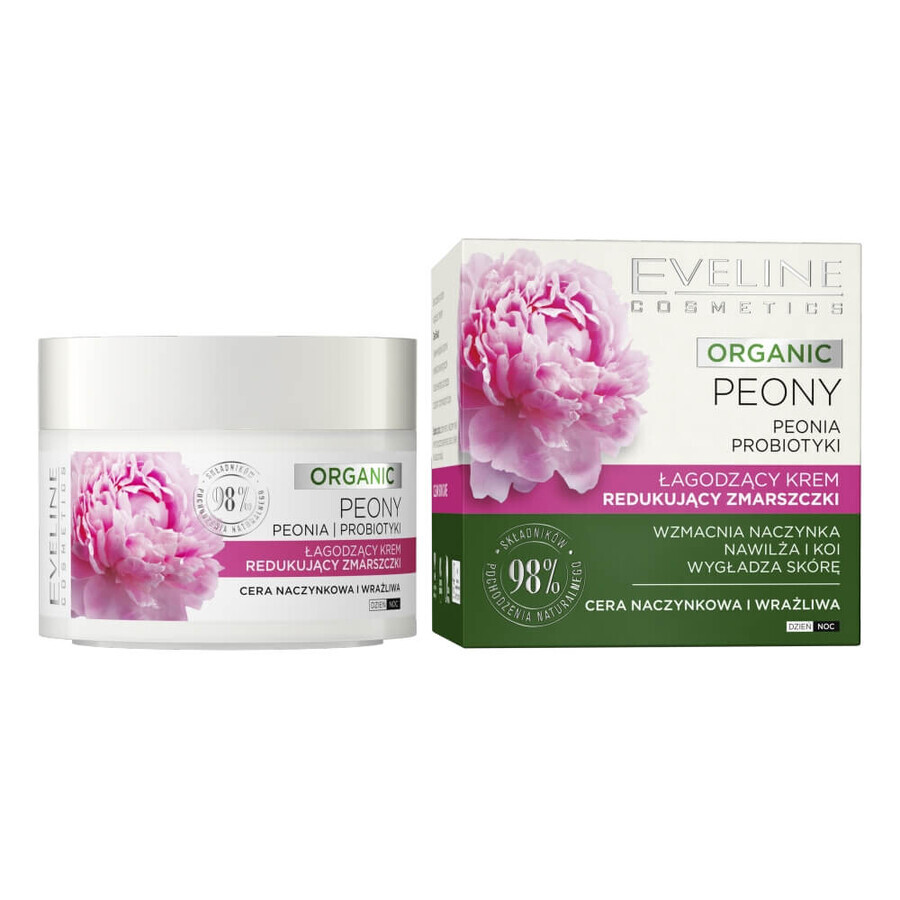 Acquista Eveline Cosmetics Crema lenitiva antirughe alla peonia bio, 50 ml Eveline Cosmetics Crema lenitiva antirughe alla peonia bio, 50 ml