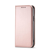 Magnet Card Case iPhone 14 Pro case with flip cover wallet stand pink