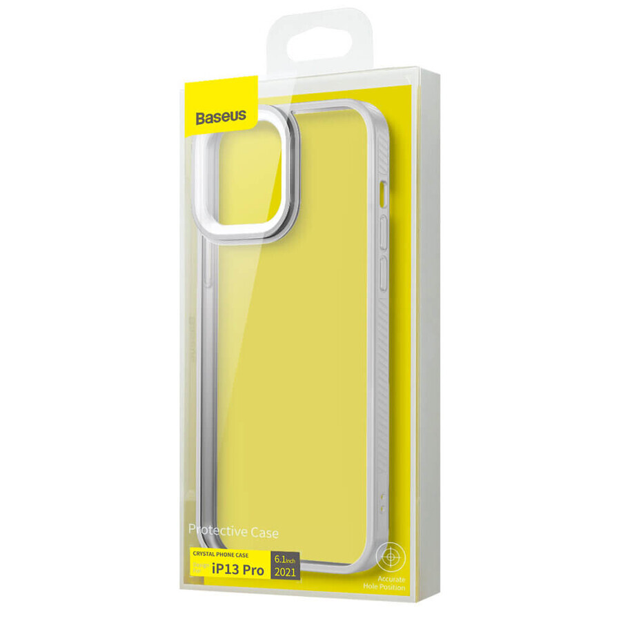 Baseus Crystal Phone Case armored case for iPhone 13 Pro with gel frame gray (ARJT000413)