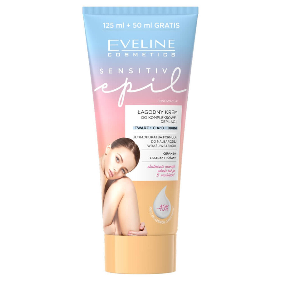 Winkel op Eveline Sensitive Epil Milde Ontharingscrème, 175 ml Eveline Sensitive Epil Milde Ontharingscrème, 175 ml
