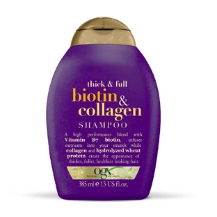 OGX Biotin amp ; Collagen Hair shampooing avec biotine et collagène, 385 ml