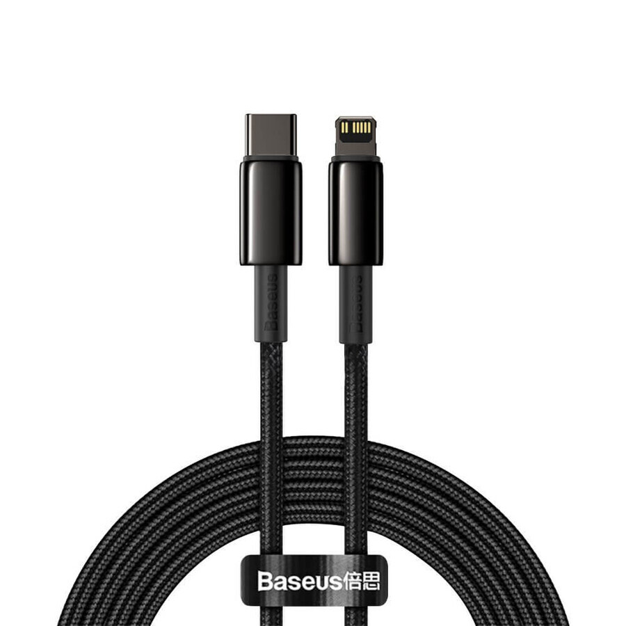 Baseus CATLWJ-A01 Lightning - USB-C PD 20W 480Mbps 2m Kabel - schwarz
