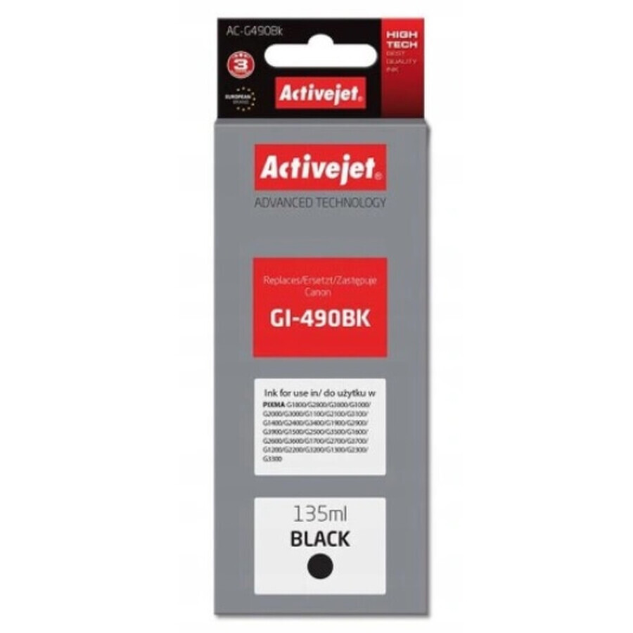 Activejet, Ink for Canon AC-G490Bk (replacement GI-490BK) black (black)