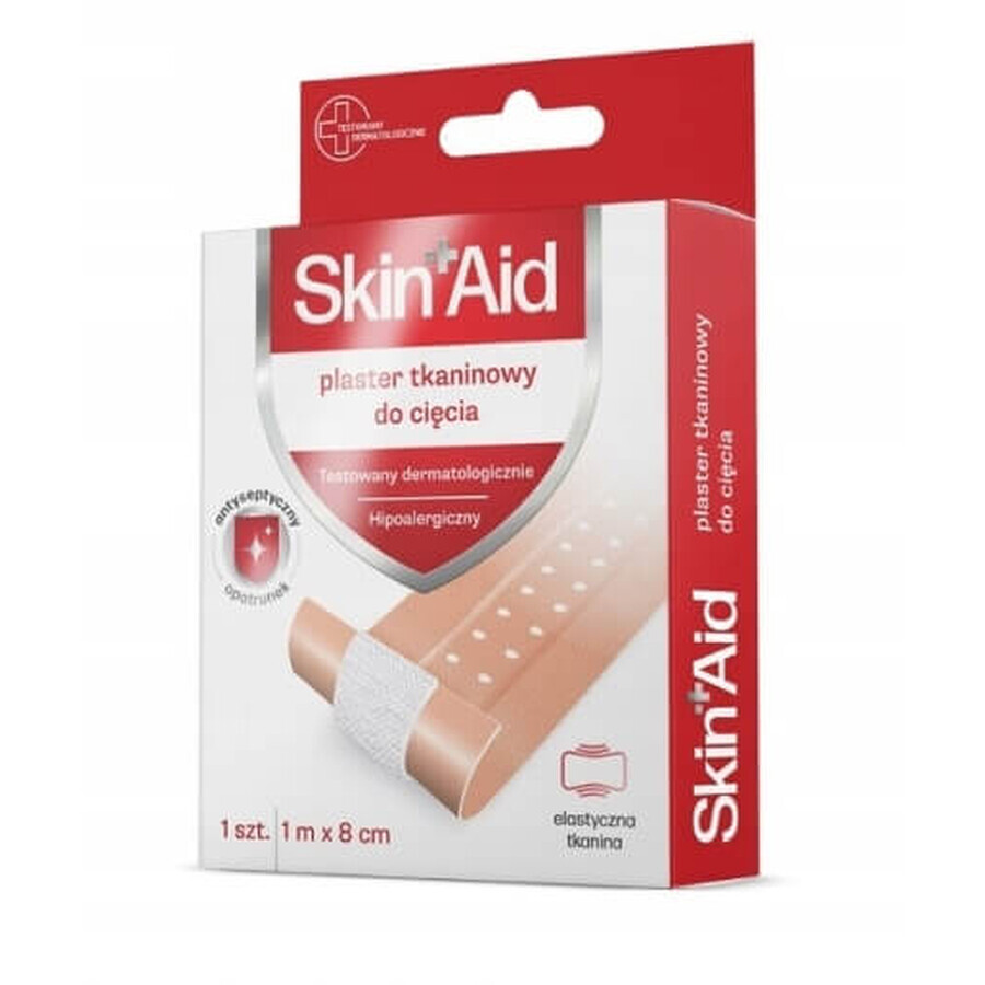 Skin Aid Cerotto da taglio in tessuto 1 m x 8 cm, 1 pezzo