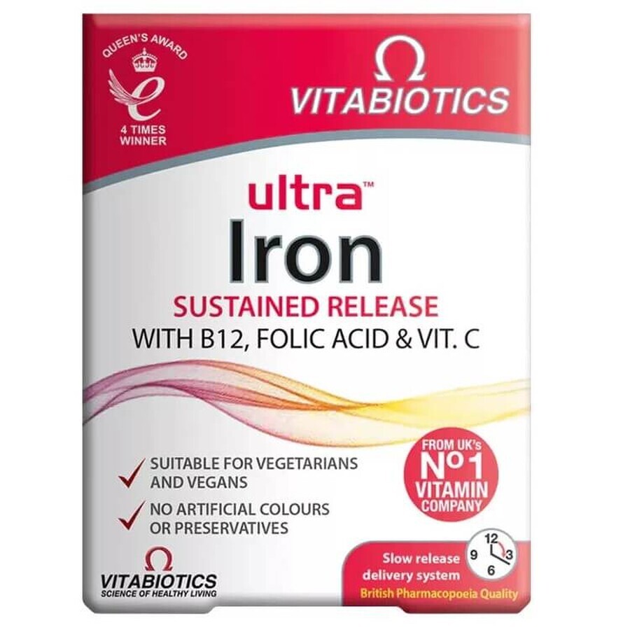 Vitabiotics Ultra Iron, 30 comprimés