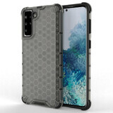 Étui blindé en nid d'abeille avec cadre en gel Samsung Galaxy S22+ (S22 Plus) noir