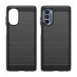Etui carbone pour Motorola Moto G62 5G étui carbone en silicone flexible noir