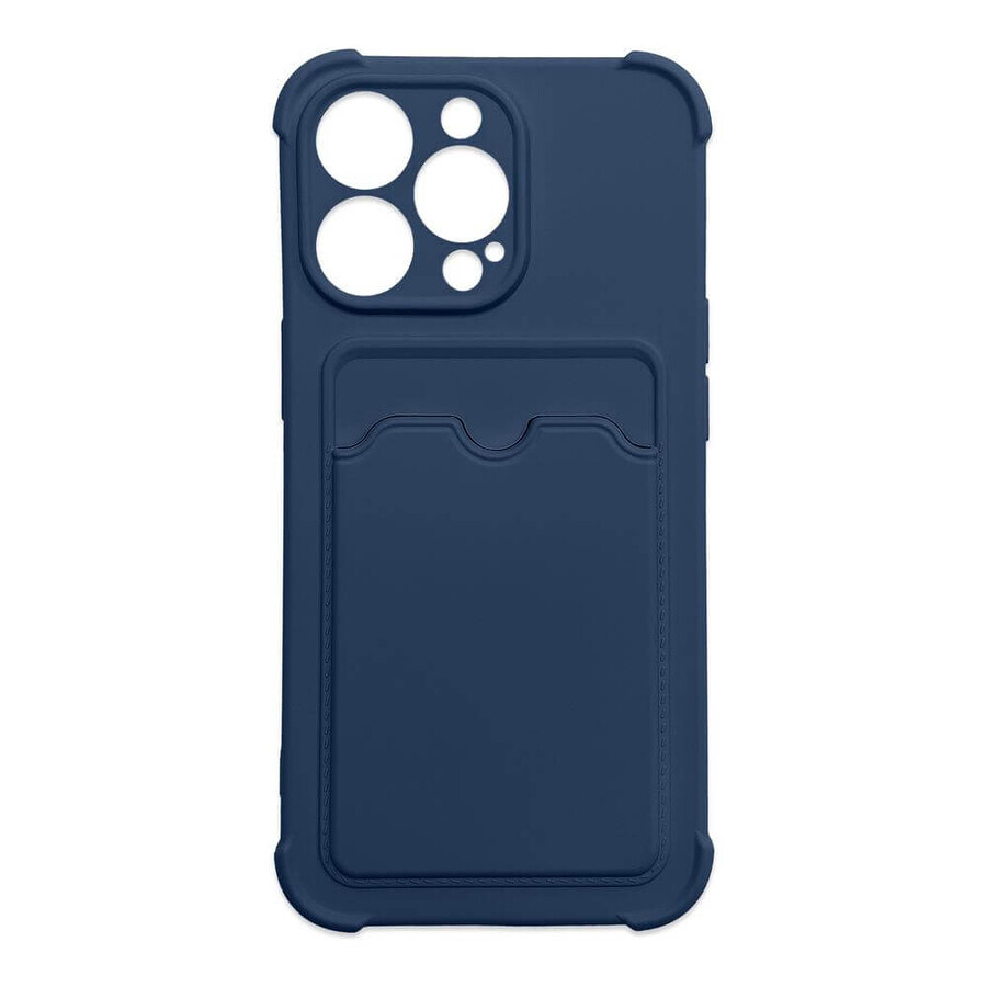 Etui Card Armor Case pour iPhone 13 mini card wallet silicone armor case Air Bag navy blue