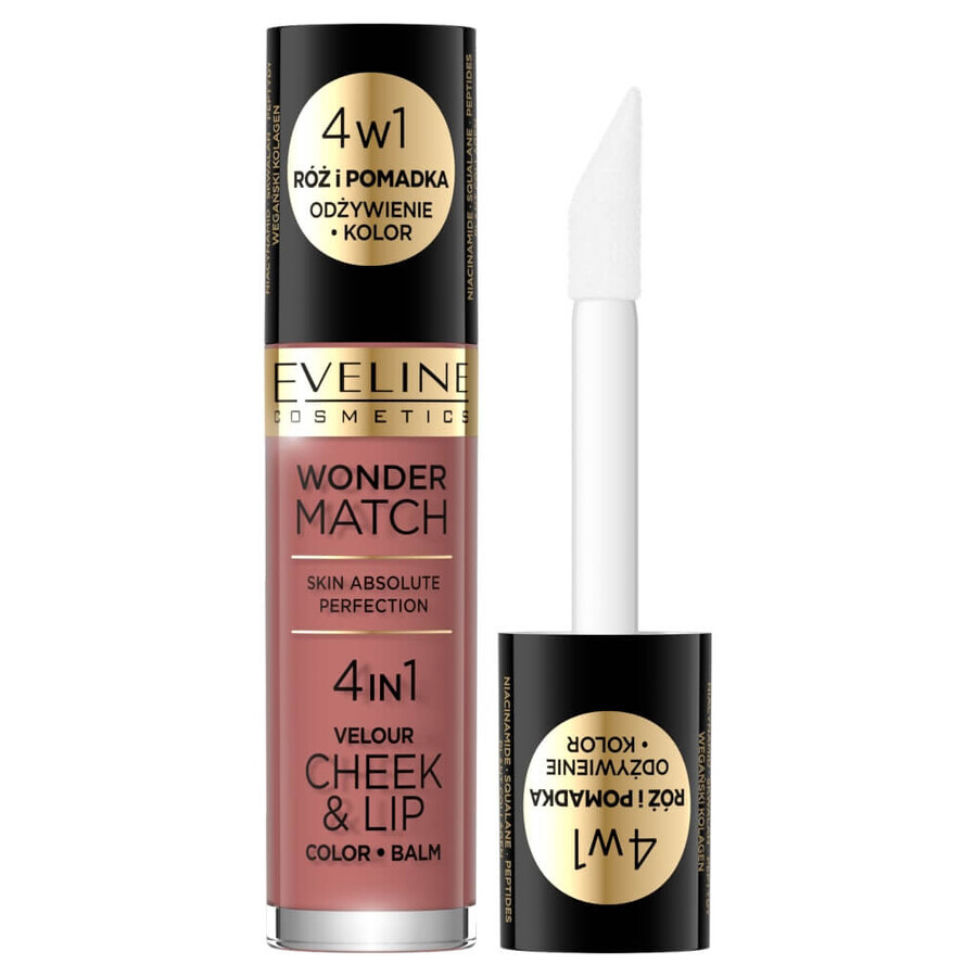 Buy Eveline Cosmetics Wonder Match Velour Cheek amp;Lip Blush and Liquid Lipstick 05, 4.5 ml Eveline Cosmetics Wonder Match Velour Cheek amp;Lip Blush and Liquid Lipstick 05, 4.5 ml