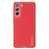 Dux Ducis Yolo elegant eco piele capac caz Samsung Galaxy S22+ (S22 Plus) roșu