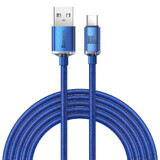 Baseus Crystal Shine Series USB-Kabel für schnelles Laden und Datenübertragung USB Typ A - USB Typ C 100W 2m blau (CAJY000503)