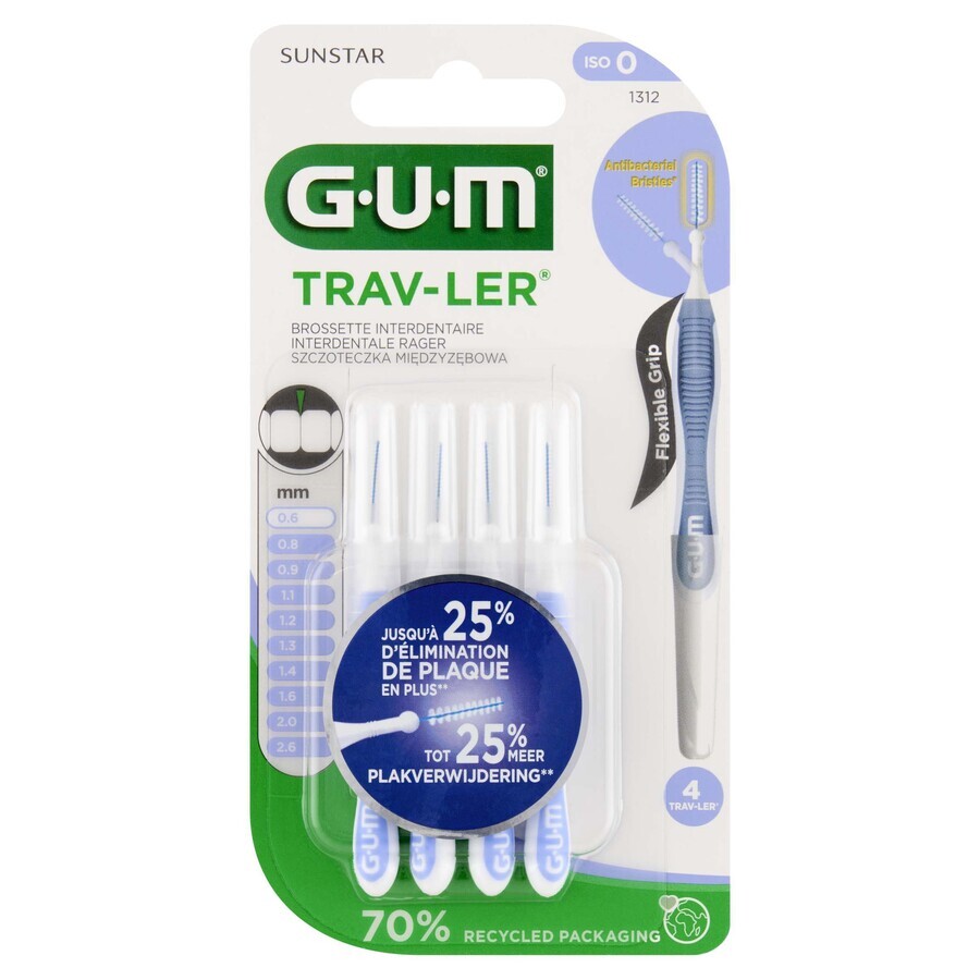 Comprar Sunstar GUM, Trav-Ler cepillos interdentales 0,6 mm 1312, 4 piezas Sunstar GUM, Trav-Ler cepillos interdentales 0,6 mm 1312, 4 piezas