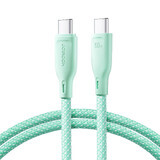 Joyroom Multi-Color Series S-A34 USB-C / USB-C PD 60W cablu 1m - verde