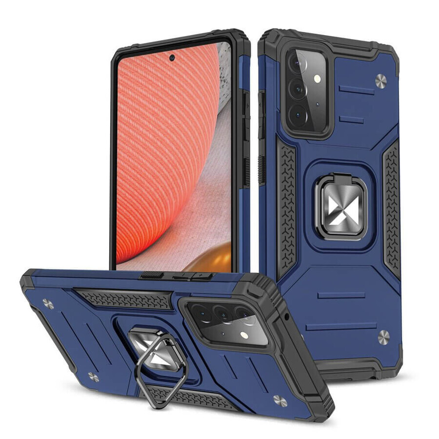 Wozinsky Ring Armor caz hibrid blindat capac + suport magnetic Samsung Galaxy A72 4G albastru