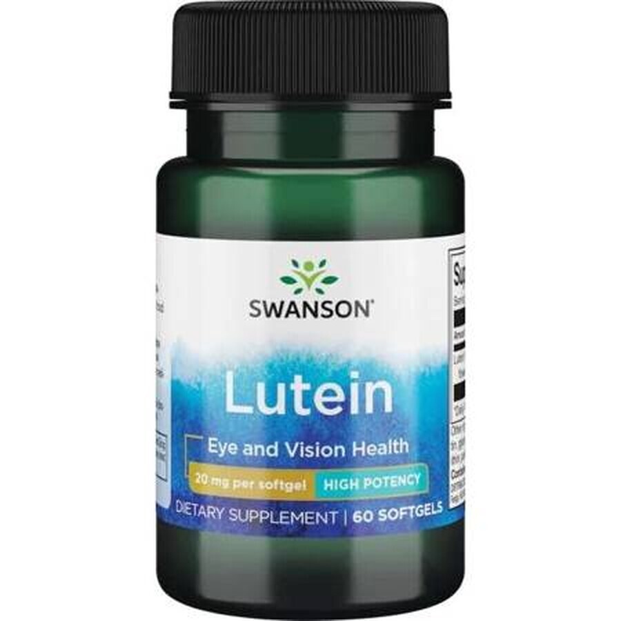 Swanson Lutein 20 mg, 60 capsules