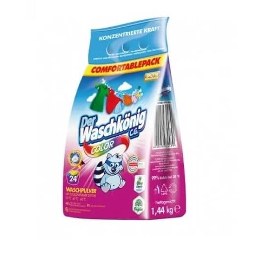 Waschkonig, Washing powder, colors, 1.44 kg