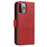 Portemonneehoesje met klep voor iPhone 15 Pro Magnet Case - rood