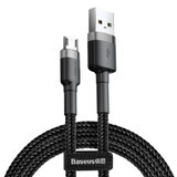 Baseus Cafule Cable CAMKLF-BG1 USB-A / micro USB 2.4A 1 m - negro-gris