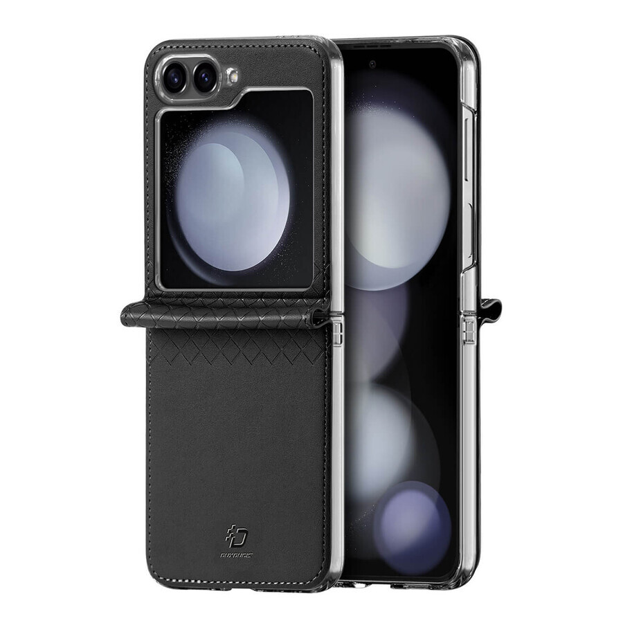 Dux Ducis Bril Ledertasche für Samsung Galaxy Z Flip 6 - schwarz