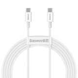 Baseus CATYS-C02 Cable USB-C - USB-C PD QC FCP 100W 5A 2m - blanco
