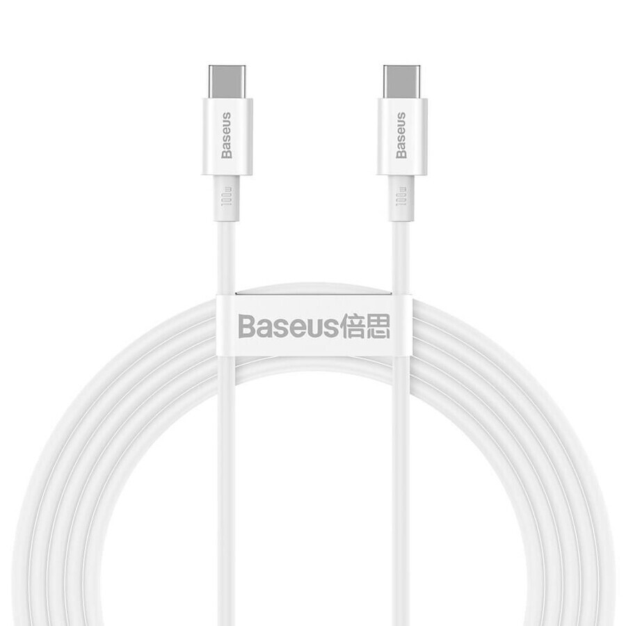 Baseus CATYS-C02 Cable USB-C - USB-C PD QC FCP 100W 5A 2m - blanco